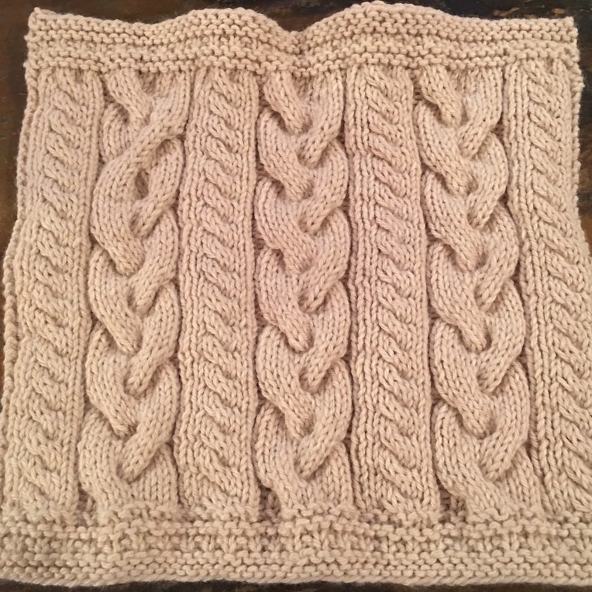 Knitted afghan blanket square from Norah's Vintage Afghan