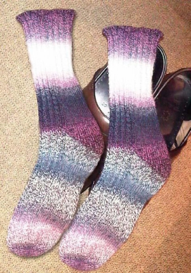 Cable Rib free sock knitting pattern